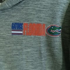 Nike Tee University of Florida Jumpman Air Jordan Mens XL Gray LongSleeve Hooded