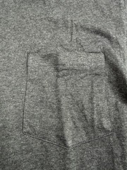 Vtg Hanes Blank Pocket T Shirt Gray Single Stitch Casual 90s Cotton Poly Blend M