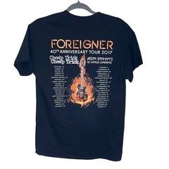 Foreigner 40th Anniversary Tour 2017 T-Shirt Mens Medium