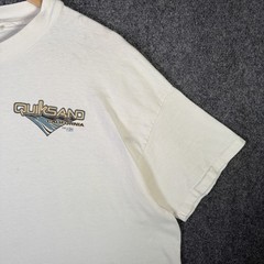 Vintage Quiksilver Shirt Mens XL White 90s USA Parody Red Sand California Surf