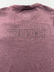 Takhi Shirt Mens Large Wine Red Long Sleeve Logo Tagless Stretch Tee Casual New