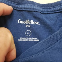 Goodfellow & Co Tie Dye T-Shirt Mens XL Navy Blue Teal Striped Short Sleeve Tee