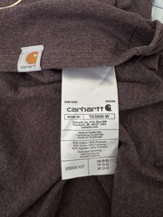 Carhartt Loose Fit Graphic Logo T-Shirt Brown Heather Size XS Made in Guatemala
