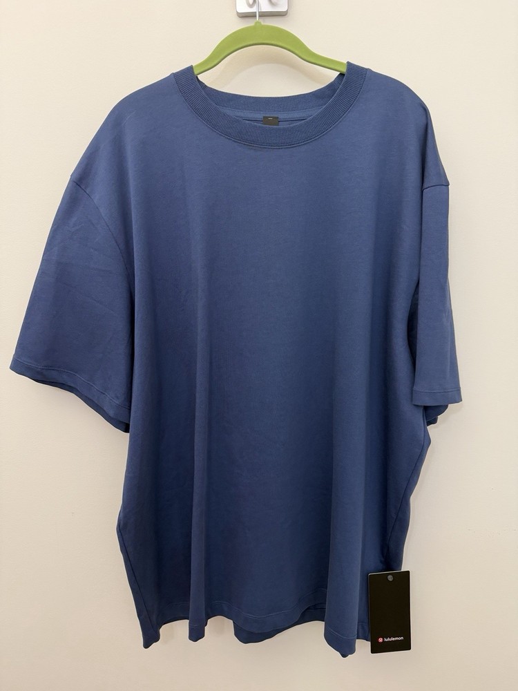 NWT Size XXL Lululemon Heavyweight Cotton Jersey T-Shirt BLTW Blue Twill