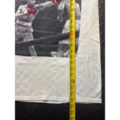 Muhammad Ali Hybrid Apparel Graphic Tee White Red Foil Boxing Shirt Mens Small