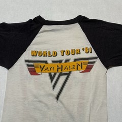 Vintage Van Halen 1981 World Tour Raglan T-Shirt Single Stitch USA Small