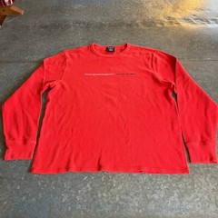 Vintage Polo Jeans Ralph Lauren Embroidered Thermal Shirt Mens XXL L/S Red USA