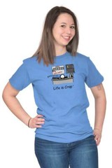 Life Is Crap Bad Day Accountant Tax Day Time Womens or Mens Crewneck T Shirt Tee