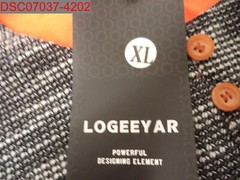 Logeeyar Men Orange Contrast Color Stitching Slim Fitted Button T-Shirt, XL 0352