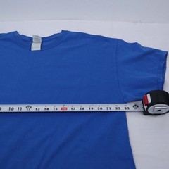 VTG Gildan Heavyweight Blank Blue Cotton Fade T-Shirt Skater Streetwear Size XL