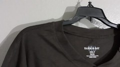 New-MEN’S HARBOR BAY LONG SLEEVE HENLEY BROWN SHIRT. STRAIGHT HEM.SZ 3XLT reg$40