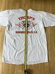 VTG 1998 Harley Davidson Eagle Face Eye Bakersfield, CA Sz XXL White T-Shirt See