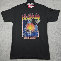 Def Leppard Shirt Men Medium M Black Rock Band Music Concert 80s 90s Retro NWT B