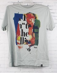 YES. Mixed T-Shirt Short Sleeve S/S Mens Large Slate Gray With Graphic