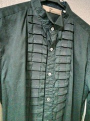 John Galliano Rare Sheer Gold Print Dress Shirt M (US S) Near Mint