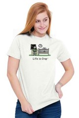 Life is Crap Crying Baby New Mom Funny Gift Womens Graphic Crewneck T Shirt Tee