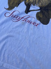 Vintage 90s Sunflower Wildlife Nature Art Graphic White T Shirt Size XL
