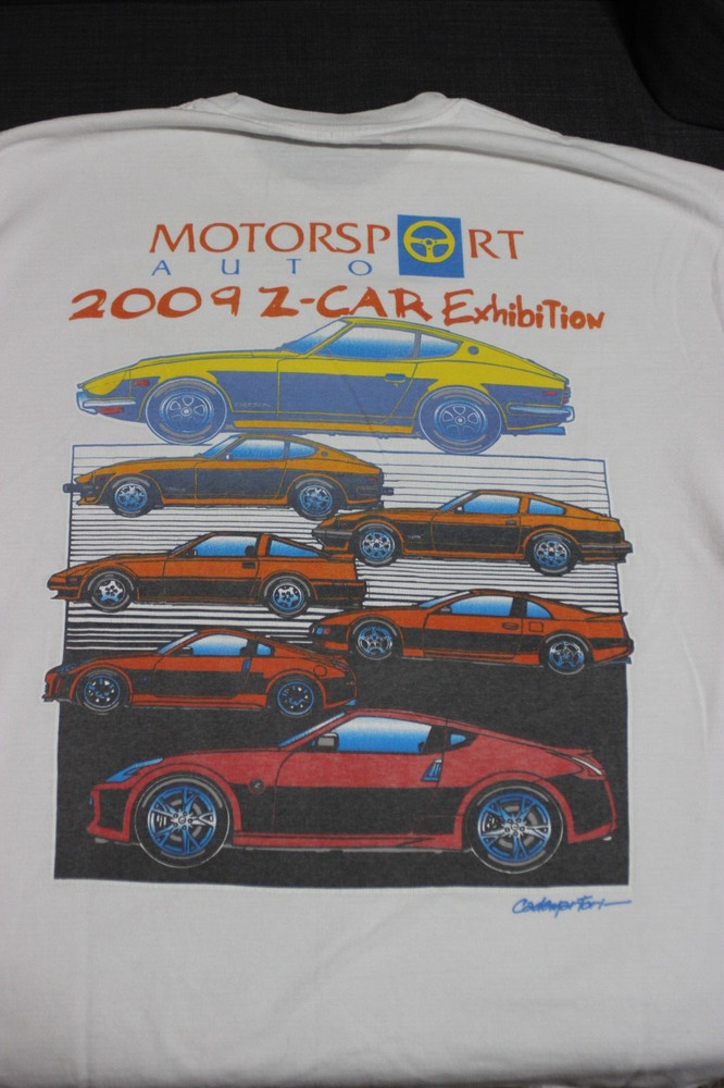 Motorsport Auto 2009 Z Car Exhibition White Shirt XL Hector Cademartori Graphic