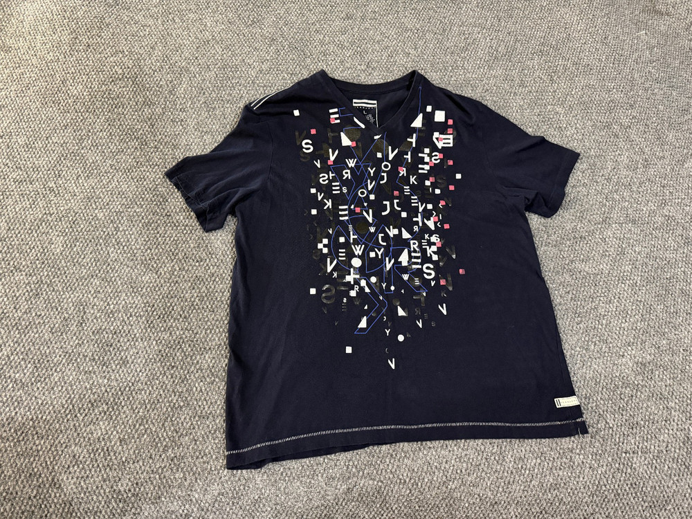 Sean John t shirt mens large blue graphic short sleeve casual hip hop y2k