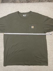 Carhartt K87 Pocket T-Shirt Men’s XL Olive Green Loose Fit Heavyweight Cotton