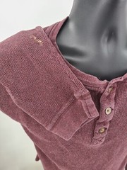 Foundry Supply Co Henley Shirt Adult 2XLT TALL Red Thermal Outdoor Men !
