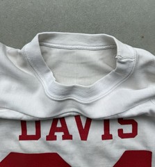 Vintage 70s Champion Davis #24 Football Jersey Mens Medium White Red