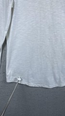 Coofandy Shirt Mens Medium White Long Sleeve Crewneck Casual Solid Knit
