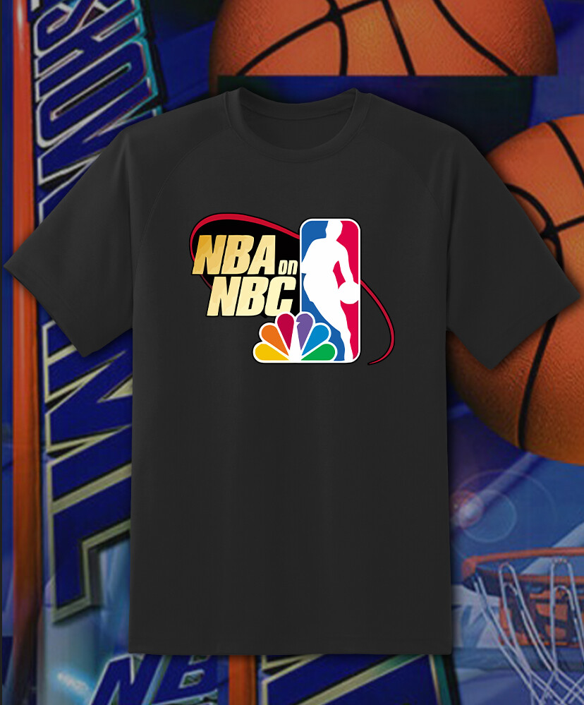 NBA On NBC Basketball Retro T Shirt Fast Ship!