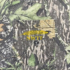 Vintage Mossy Oak Break-Up NWTF Pocket Long Sleeve Camo Tee Large