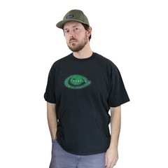Vtg Curfew Band T Shirt Mens Large Black 90s Skate Surf Streetwear Smiley Tee