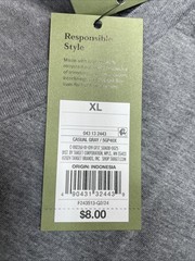 NWT Goodfellow & Co Men’s V-Neck T-shirt Size XL Gray Short Sleeve Standard Fit