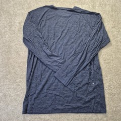 Mack Weldon Merino Wool Cashmere Top Mens 2XL Blue Fine Base Layer Outdoor Ski