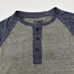 Levis Strauss Henley T-shirt Men M Gray Logo .#48134