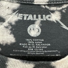 Metallica Life In Pain Bleach Wash Black Size MD