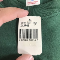 Vintage Russell Athletic Shirt Mens XL Forest Green Long Sleeve Crew Neck Cotton