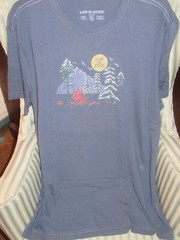 NWT… LIFE IS GOOD MENS S/S CRUSHER TEE ….”WINTER SCENE LINEWORK” …(XL)