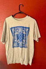 Levi’s Men’s Bandana Graphic Print T-Shirt – Heather Gray – Medium