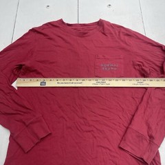 The Normal Brand Red Long Sleeve Pocket T Shirt Mens Size Large