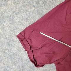 Asos Shirt Men Large Red Burgundy Crew Neck Short Sleeve Stretch Pullover Casual