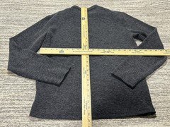 GUESS T Shirt Mens Medium Thermal Henley Solid Gray Cotton Poly Blend Waffle