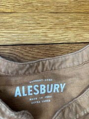 Alesbury Men’s Dyed Washed Grunge Henley Short Sleeves T Shirt Large Orange