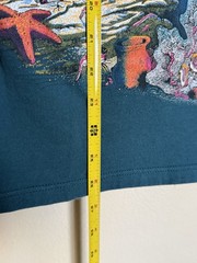 Vintage Padre Island Texas T-Shirt Aquatic Beach Tourist AOP Tee Size Medium