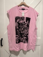 Purple Brand Men’s Pink Graphic Sleeveless T-Shirt Tank, NWT, Size 3XL