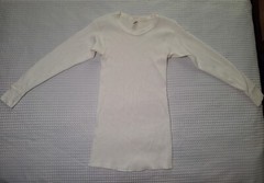 Vintage 1970s 1980s Medallion White Cotton Blend Thermal Shirt Size XL USA