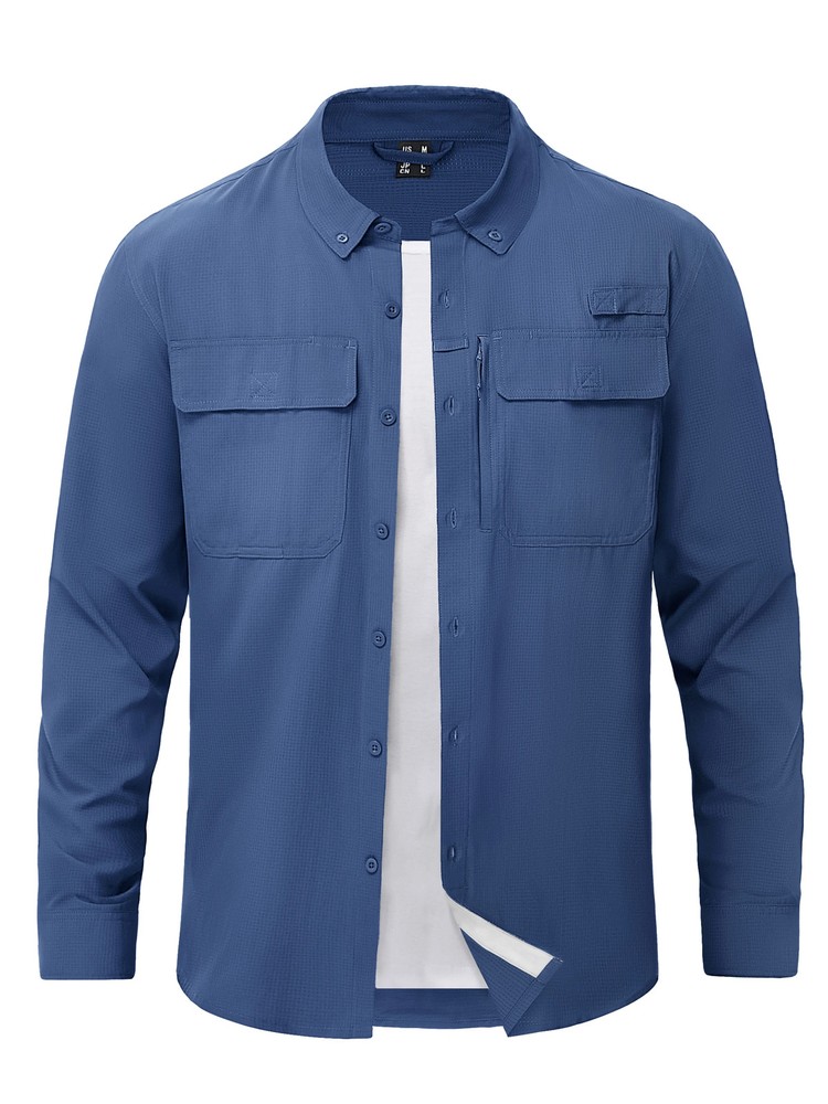 I Men’s Button Down Shirt, Long Sleeve, Quick Dry