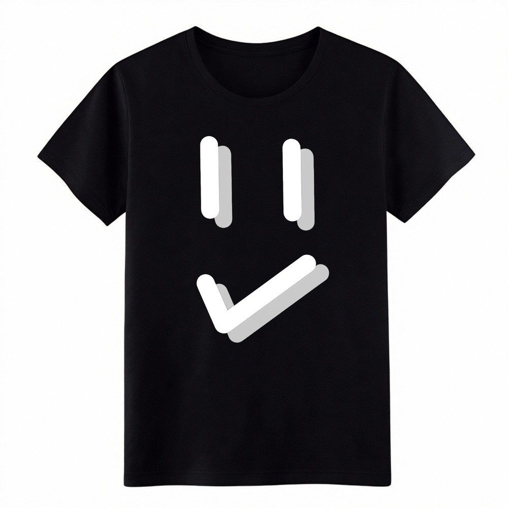 Trendy Minimalist Smiley Y2K Style Tee|Unisex Casual Hang&Errands Daily T-Shirt