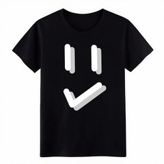 Trendy Minimalist Smiley Y2K Style Tee|Unisex Casual Hang&Errands Daily T-Shirt