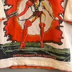 Elektra 3 Layered Short Sleeve Tee All Over Print Supa Sci Fi Boxy Shirt Medium