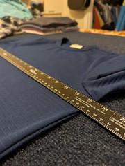Hudson & Barrow Men’s Navy Blue Knitwear T-Shirt M Short Sleeve Luxe Stretch