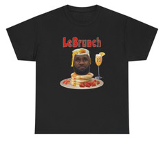 LeBrunch T Shirt Funny Lebron Meme Food Basketball Gen Z Humor Tee
